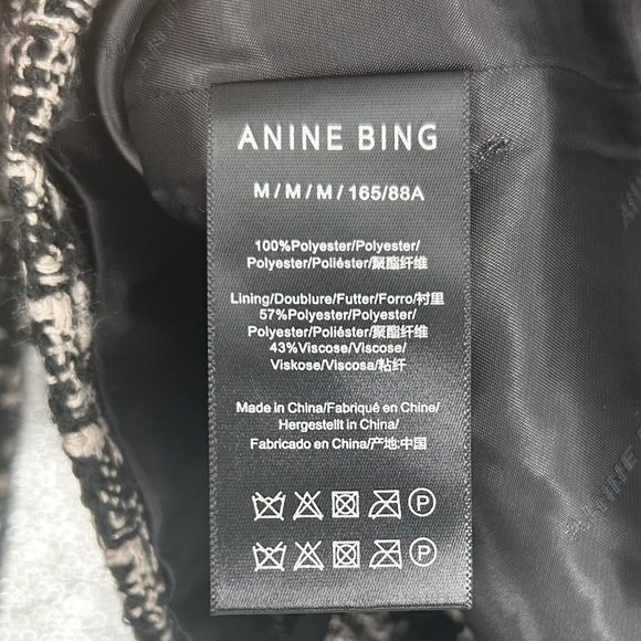 Anine Bing Madeleine Double Breasted Tweed Blazer - Picture 8 of 10